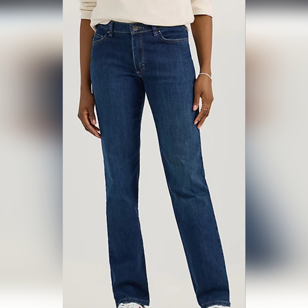 👖Lee Straight Fit Jeans – Size 16 Husky – Comfy & Classic! Dark Blue🍁